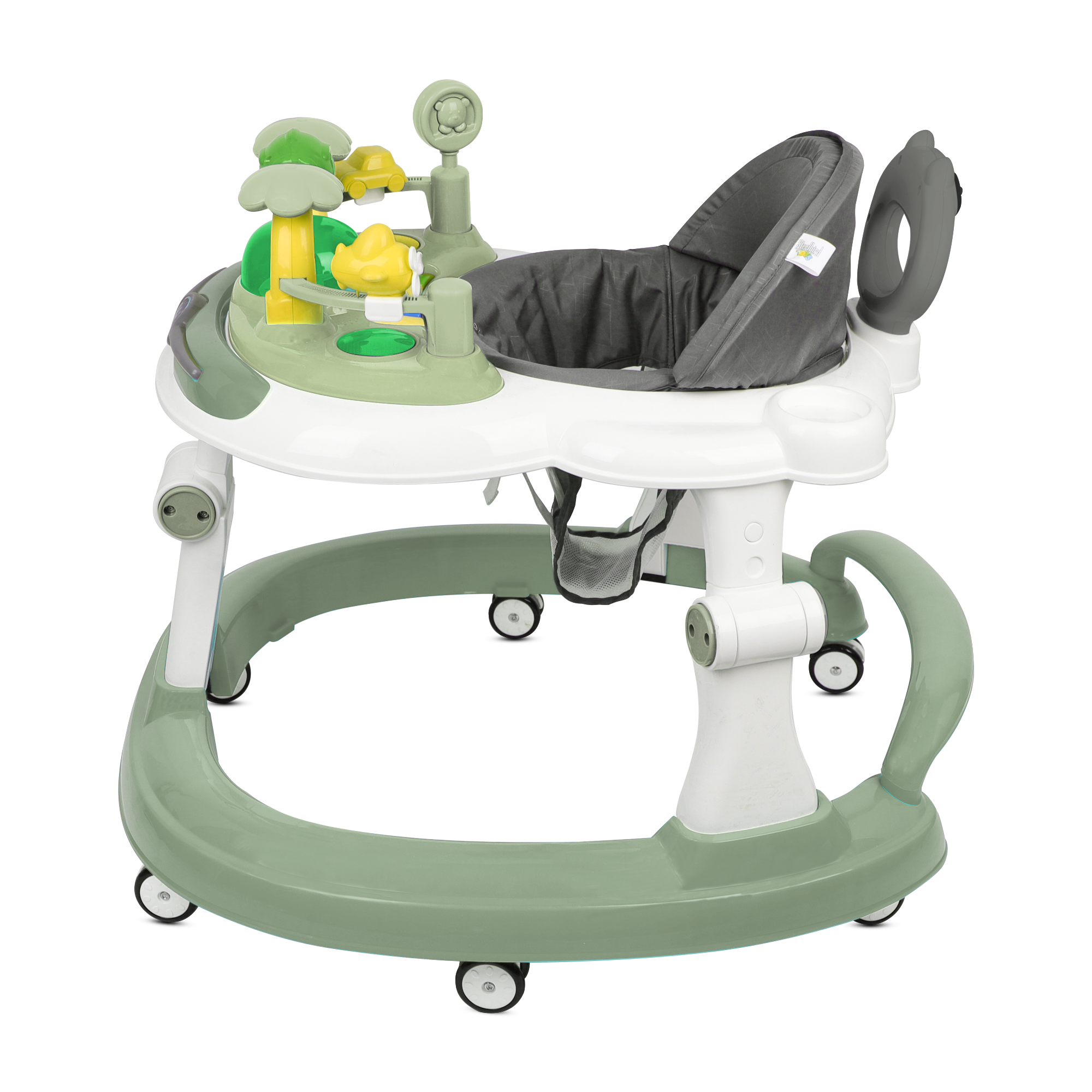 SEA GREEN BABY WALKER WITH PUSH HANDLE